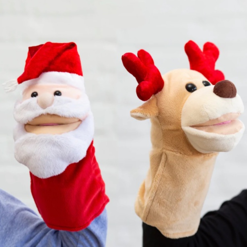 Singing North Pole Friends Hand Puppets, Set of 2